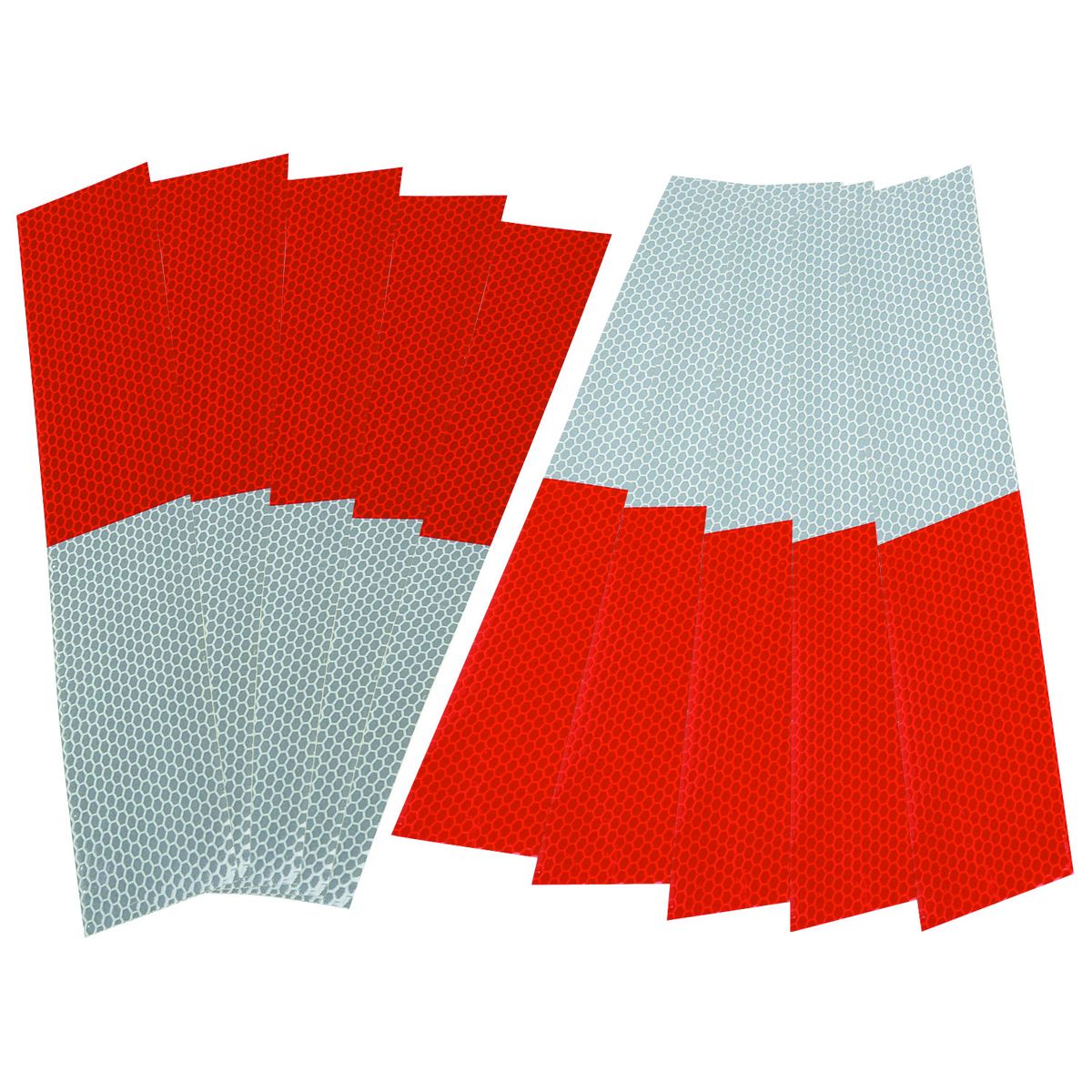 Red and White Reflective Strips 10 Pack D200