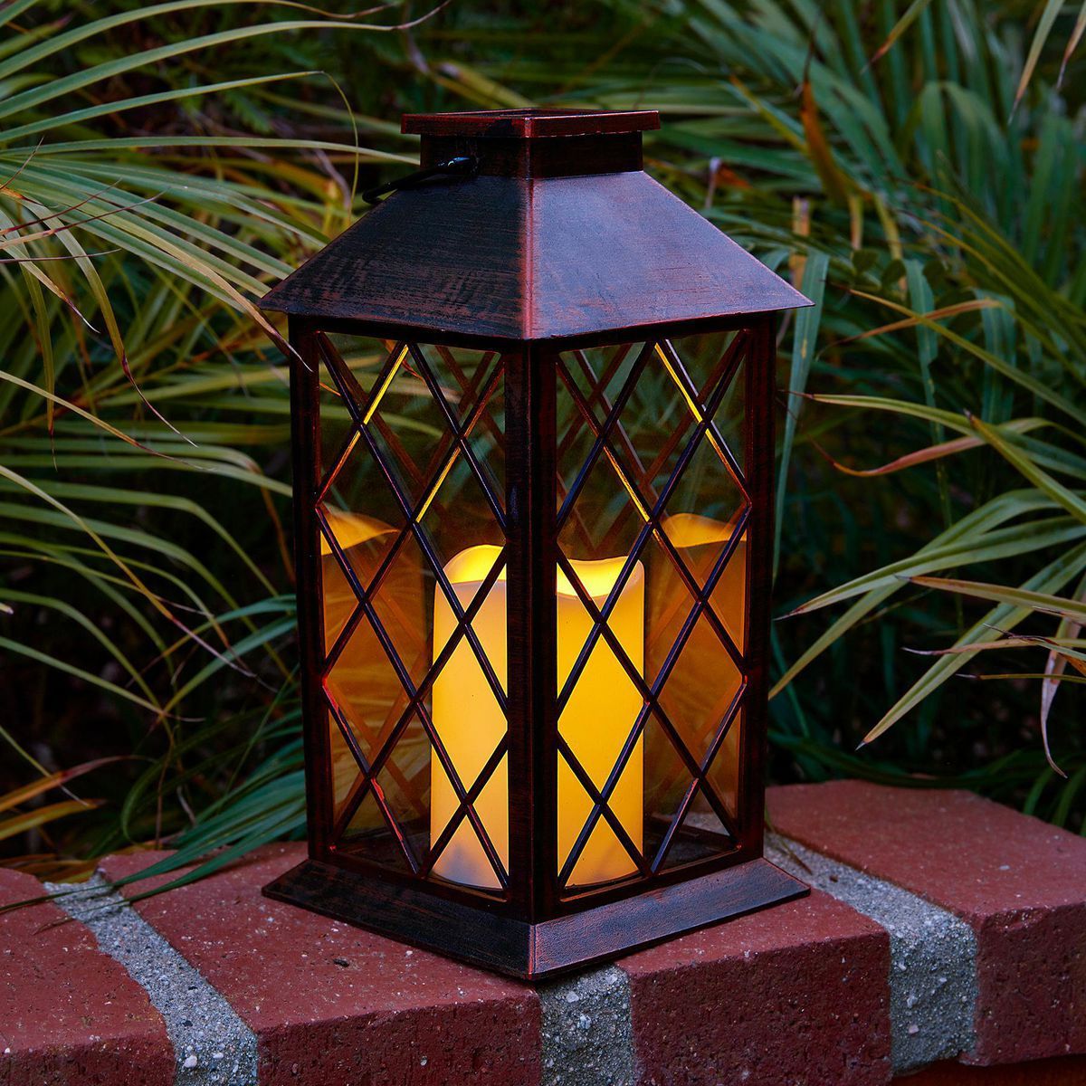 11 in. Solar LED Lantern T8565