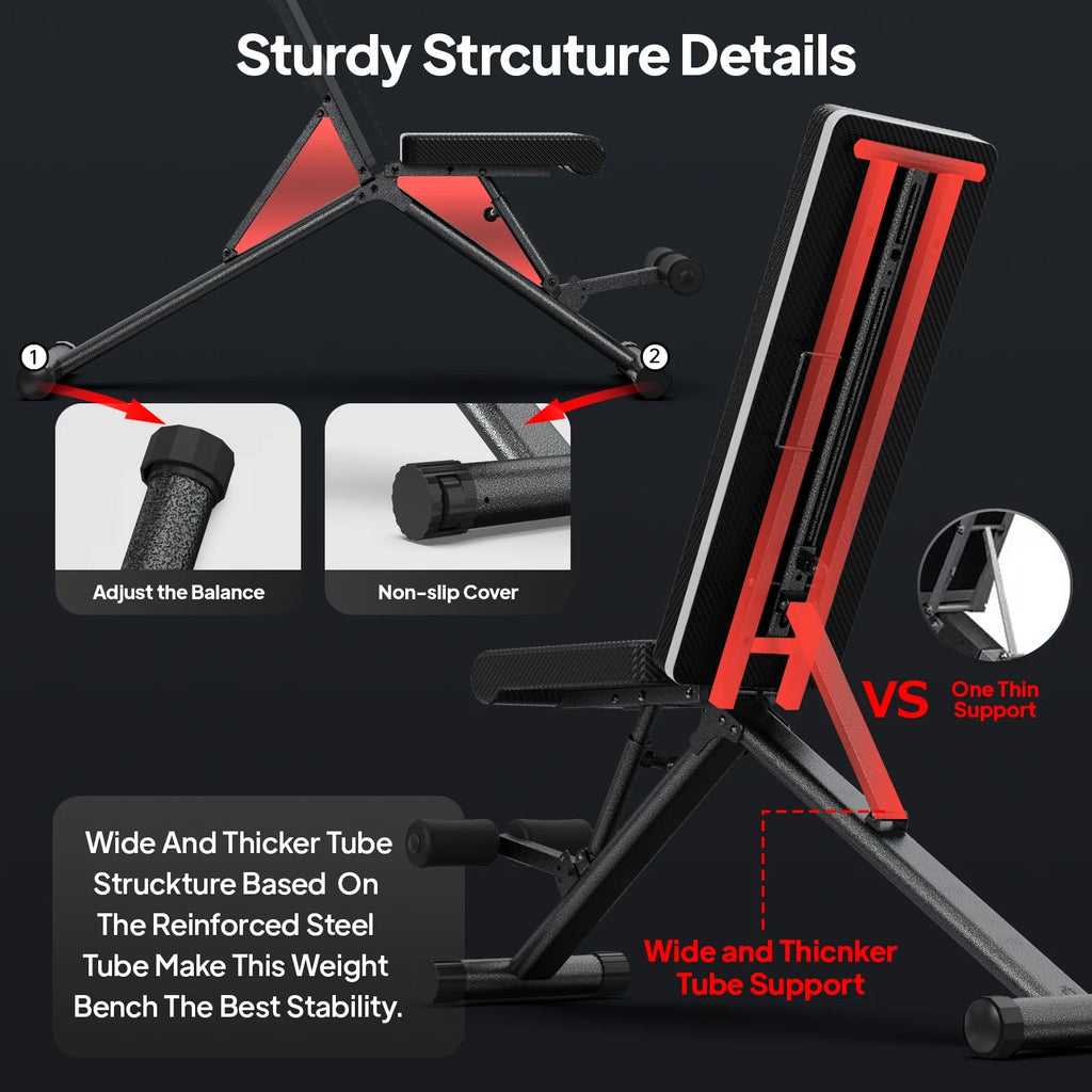 Foldable Adjustable Weight Bench H432