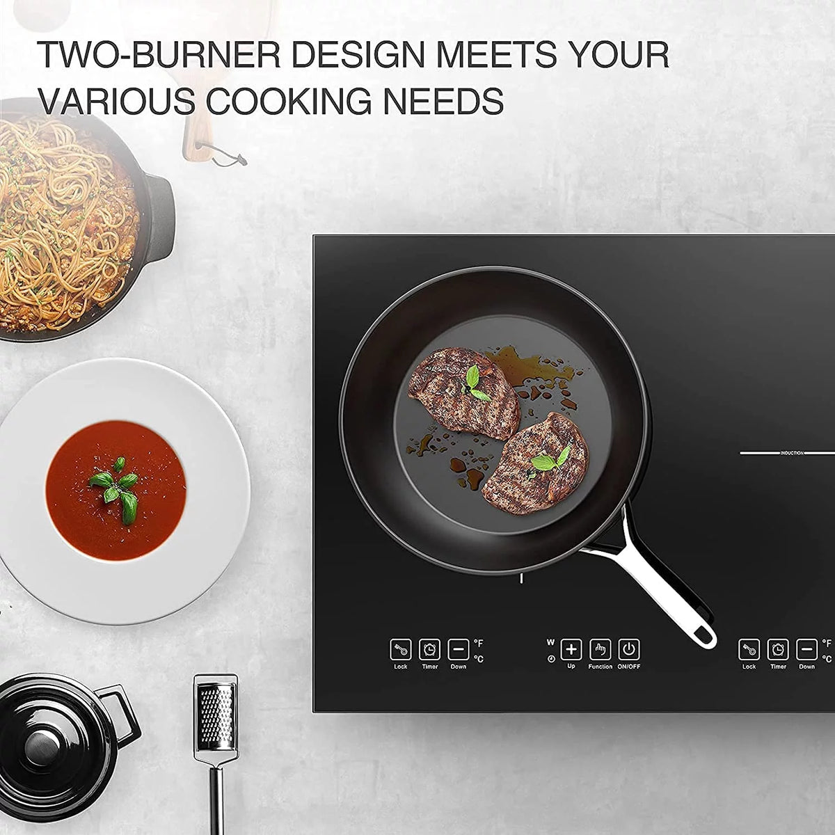 24 Inch 2 Burner Induction Cooktop L11604