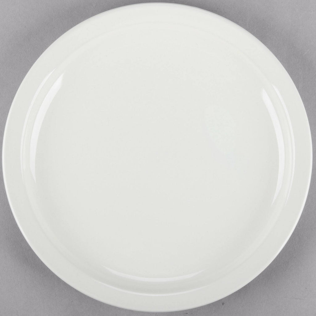 9-Inch White Stoneware Plate, Box of 24 C739387