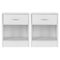 Set of 2 Black 1 Drawer Nightstand D54977