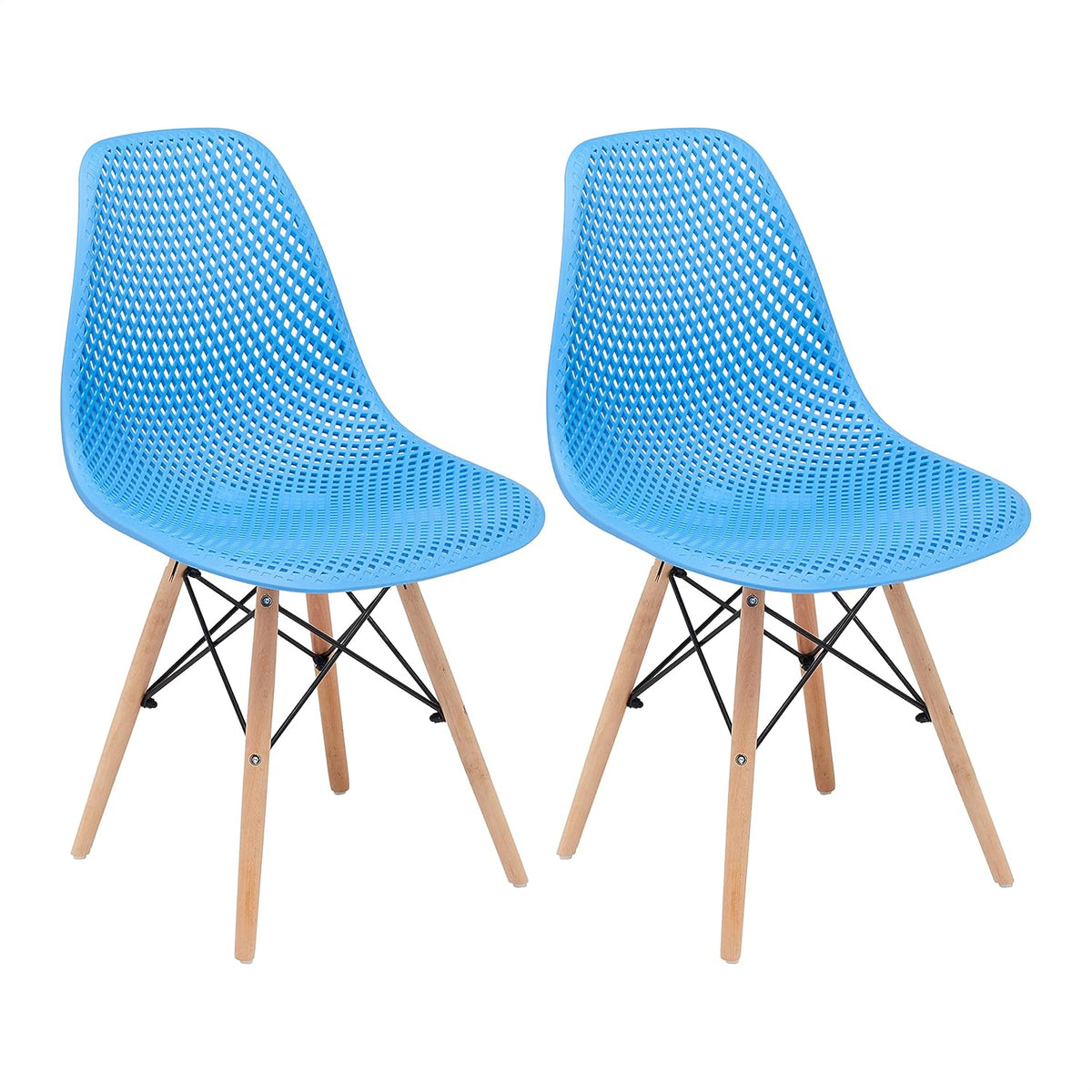Beige Plastic Shell Chair with Beech Wood Legs Q352560
