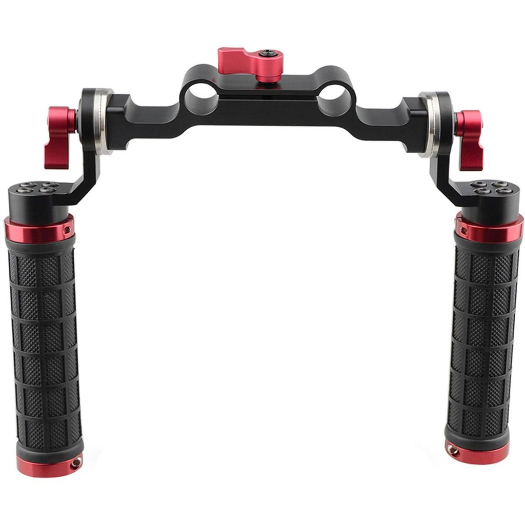 Rubber Handle Rig & 15mm Rod Clamp with ARRI Rosette Adapter J2196