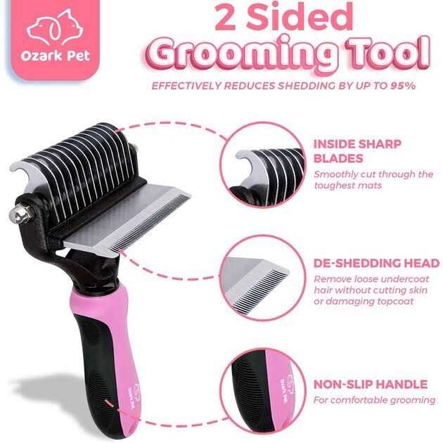 Dog and Cat Deshedding Brush and Shedding Glove U465626
