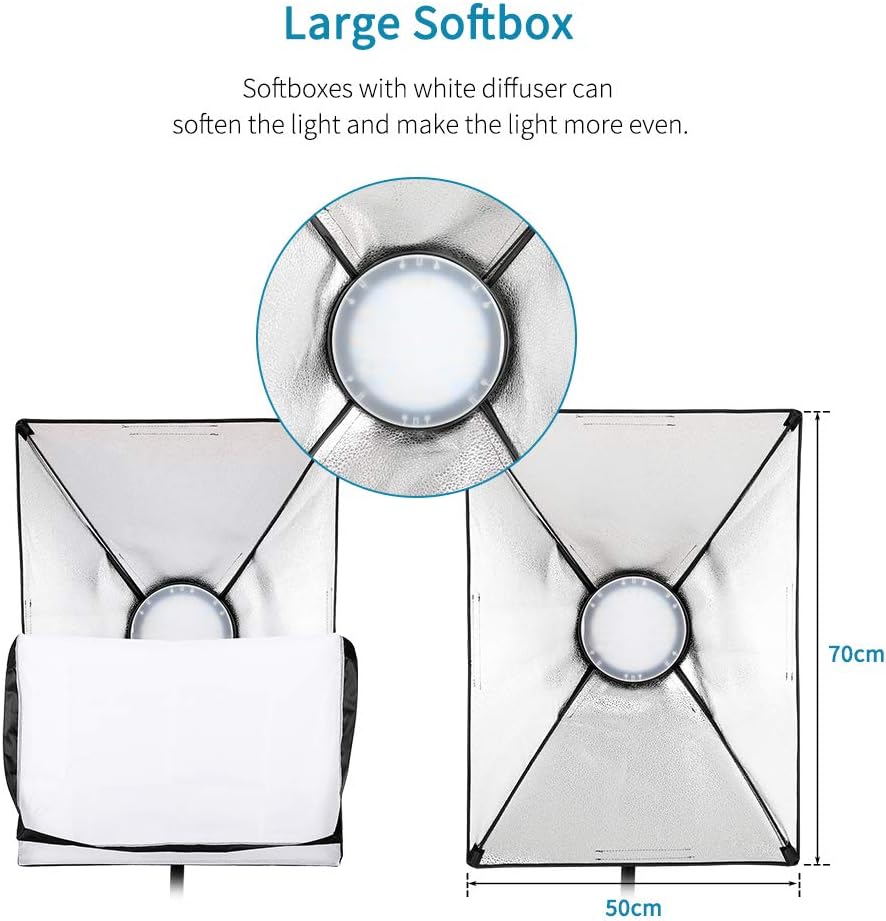45W Bi-Color Dimmable LED Softbox Lighting Kit G734575