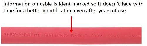 #4 Gauge AWG Welding Battery Cable Red 600 V 30 Feet C891015