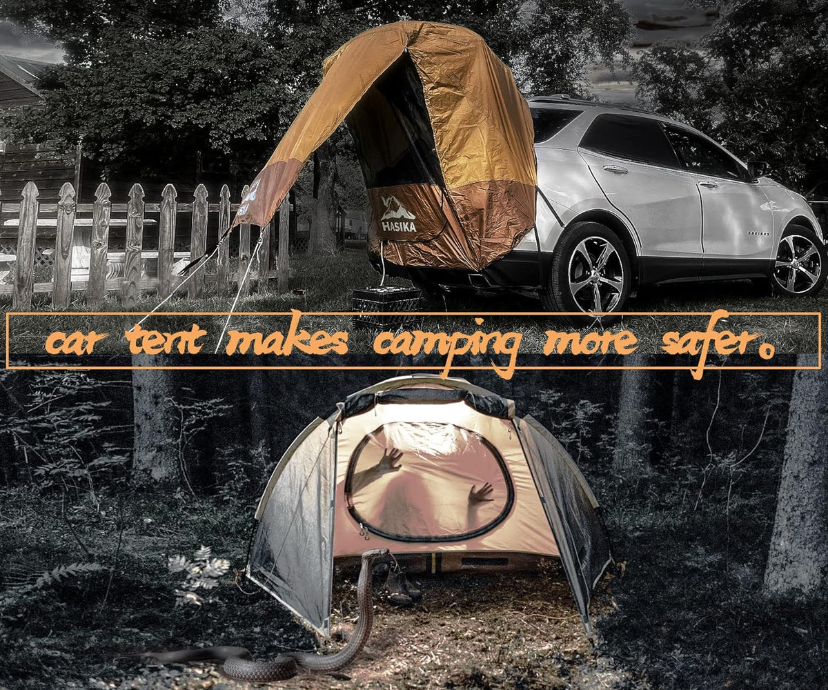 Waterproof Tailgate Shade Awning Tent for Car Camping SUV Yellow G592