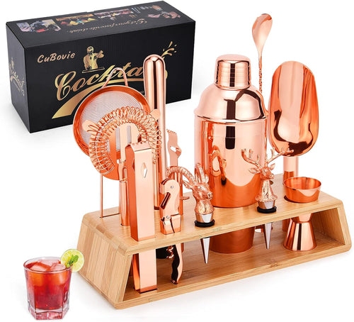 15 Piece Cocktail Shaker Set with Stand Q7340