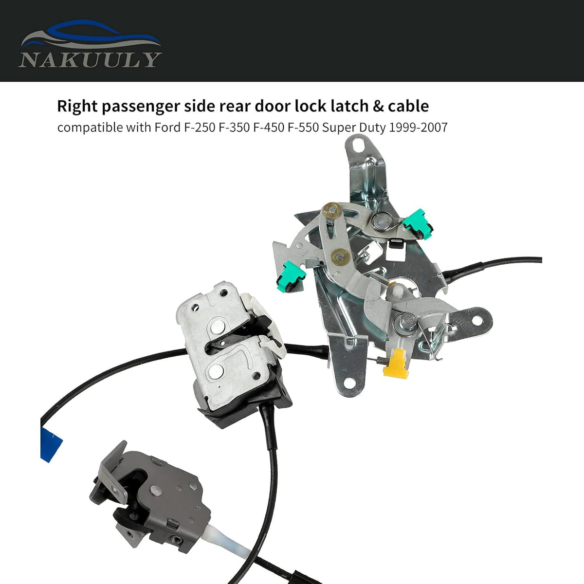 Left Driver Side Rear Door Lock Latch & Cable I4894