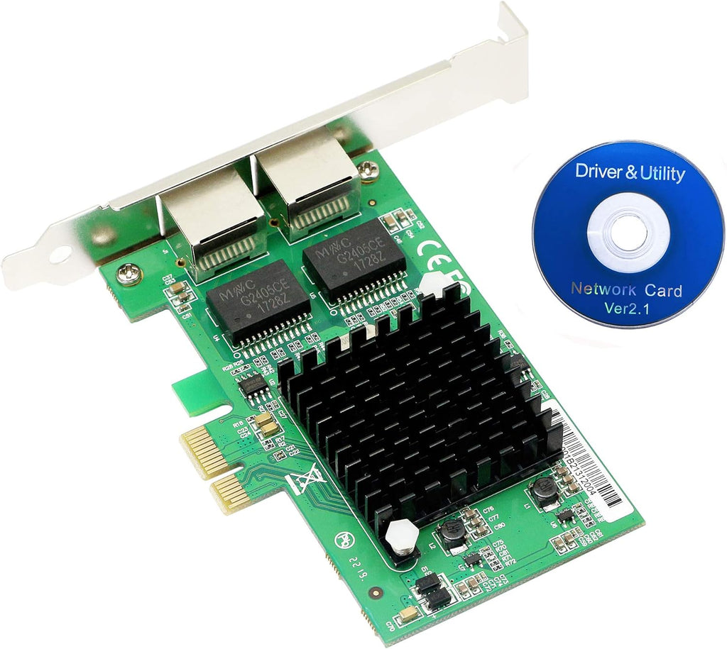 Dual Port Gigabit Ethernet PCI Express Network Card Pack of 2 Q8289