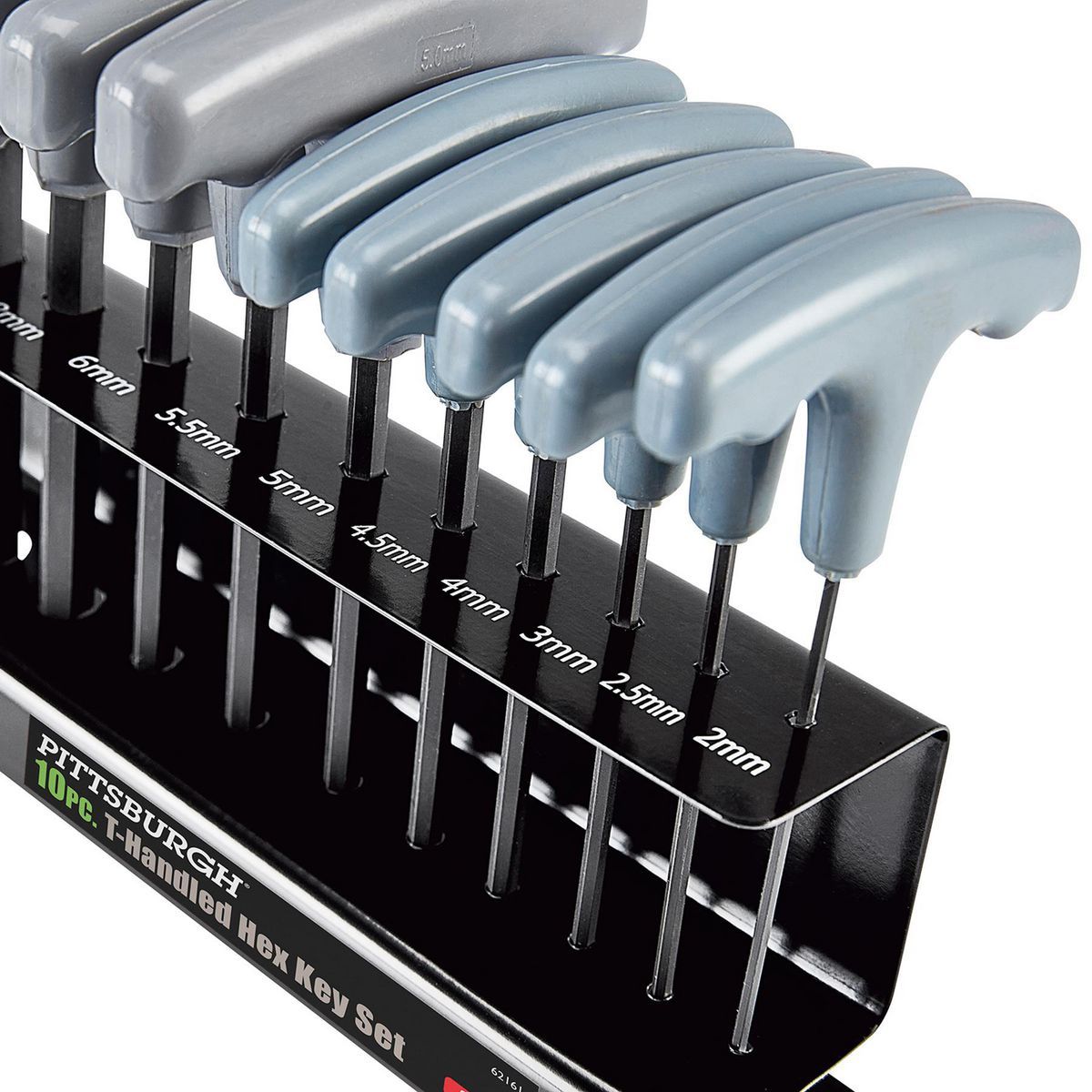 Metric T-Handle Hex Key Set, 10 Piece J1719