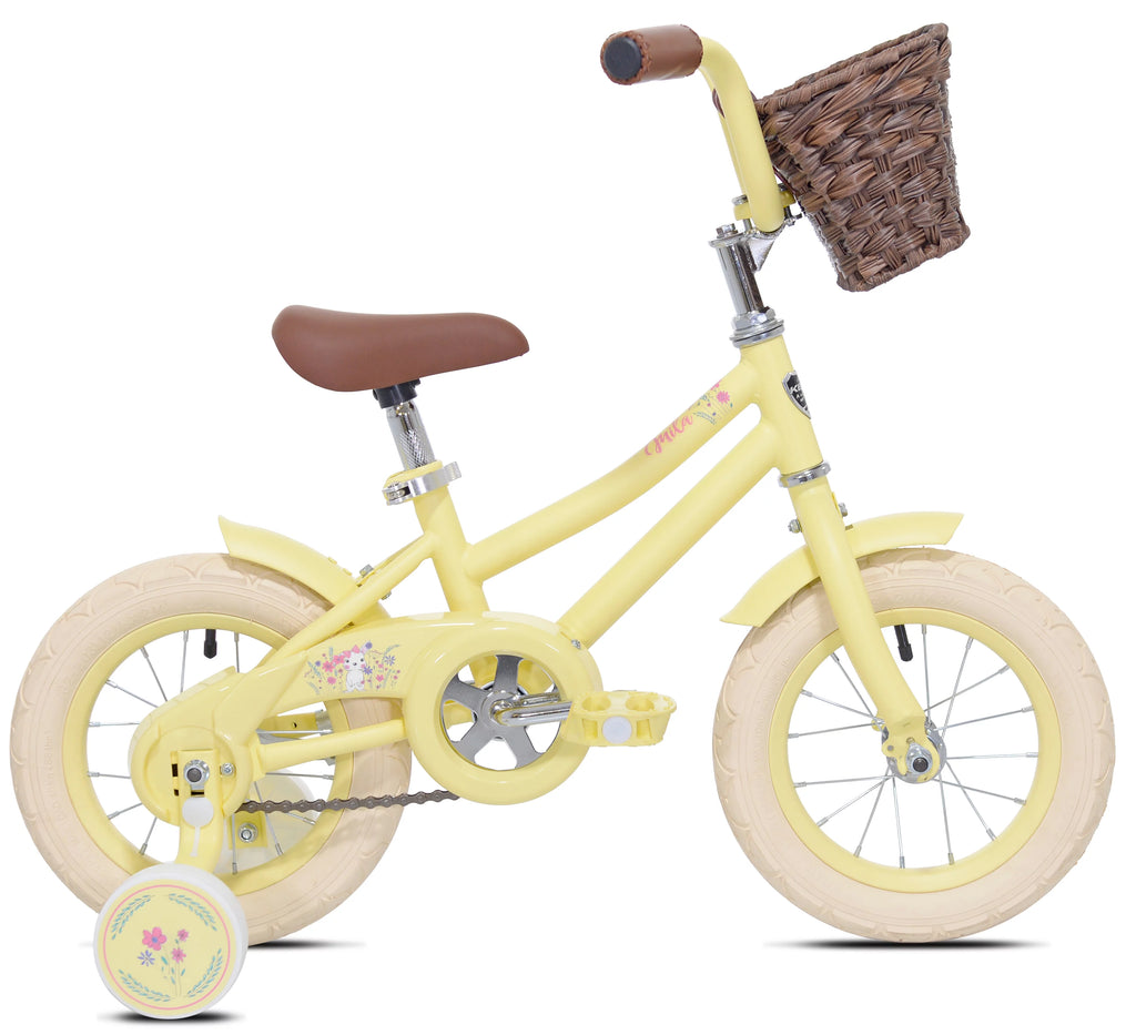 12 in. Pink Girl's Child Bicycle with Front Basket D450