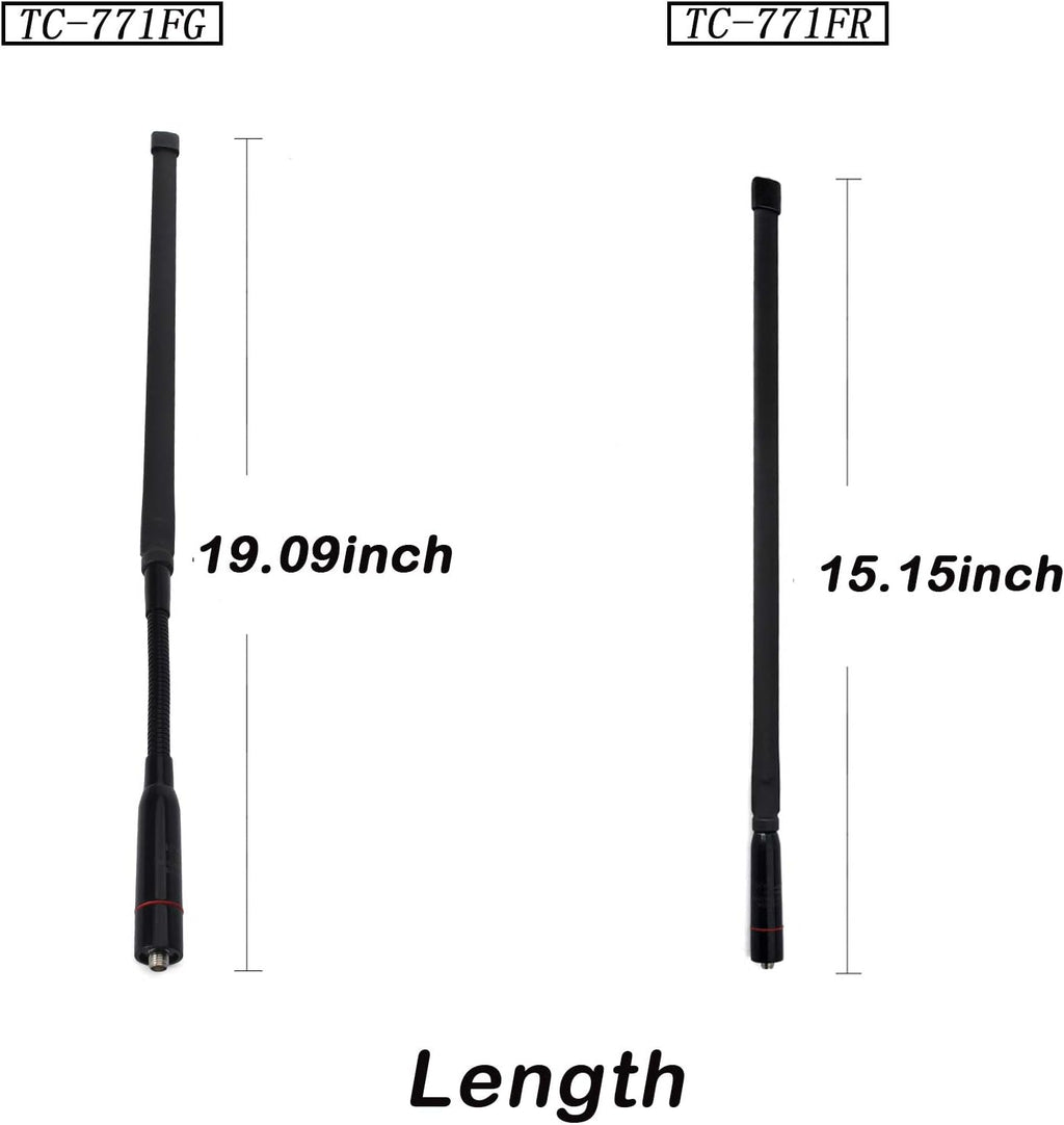 Tactical Antenna VHF UHF 2M 70CM Dual Band SMA-Female Two Way Radio V695
