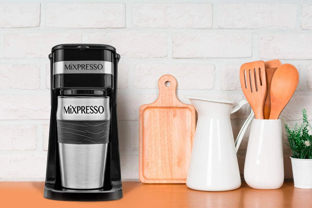 Single Serve Coffee Maker & 14oz Travel Mug Y33358