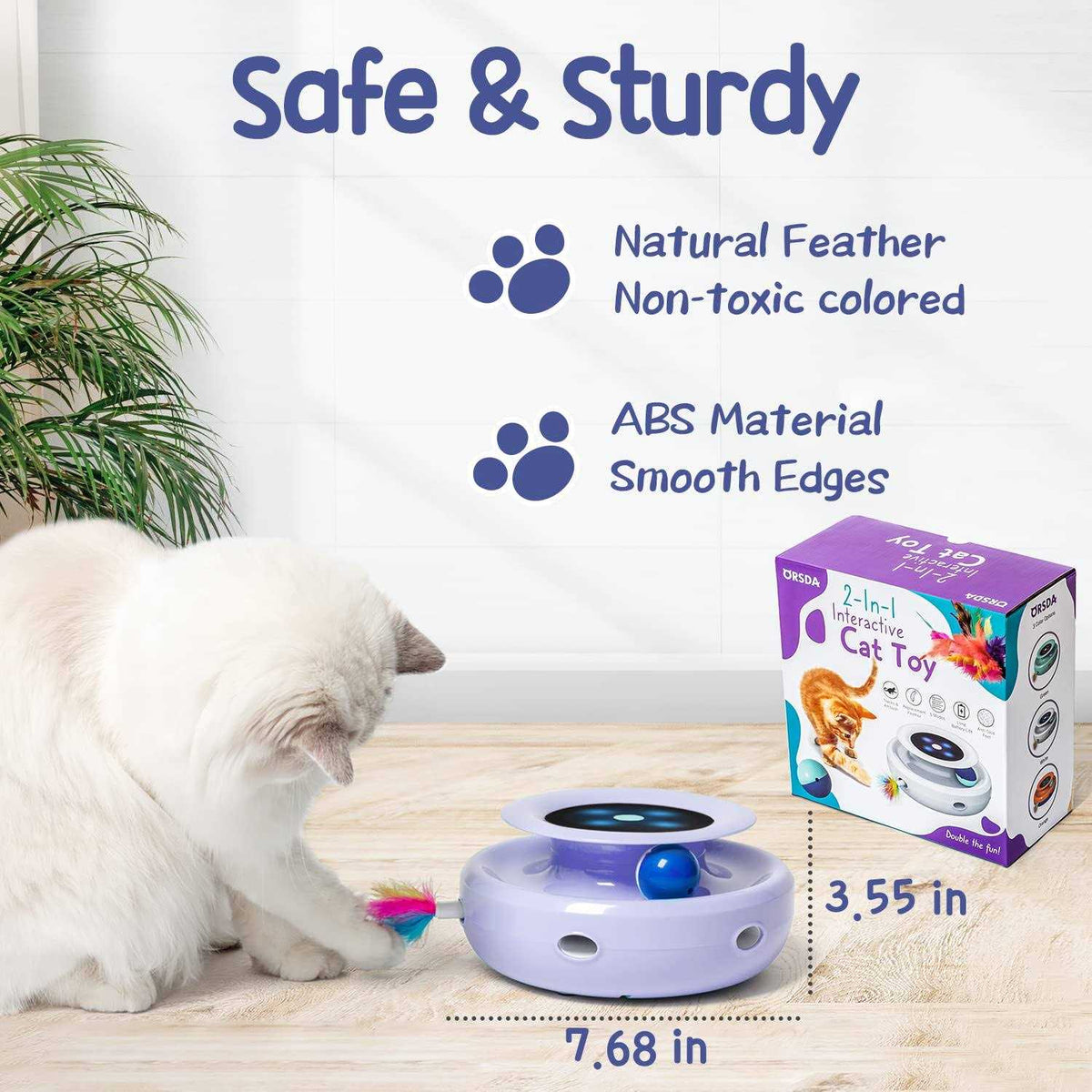 2-in-1 Interactive Automatic Cat Toy Balls B184