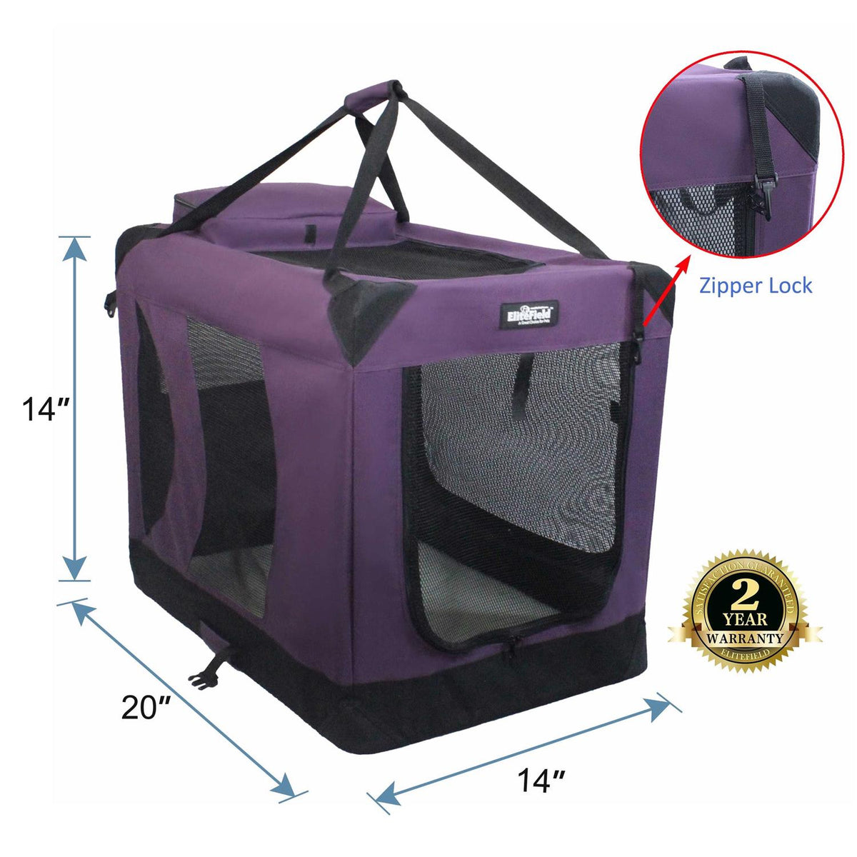 3-Door Folding Soft Dog Crate T60646