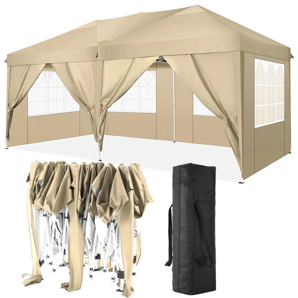 10x10ft Popup Canopy with 4 Sidewalls Blue P586522