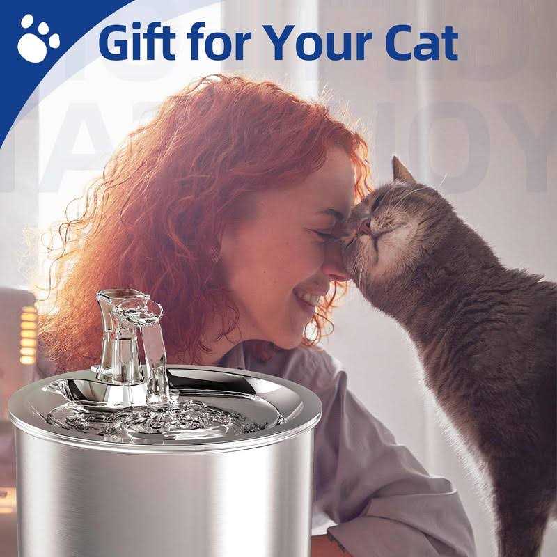 Cat Water Fountain Stainless Steel L175