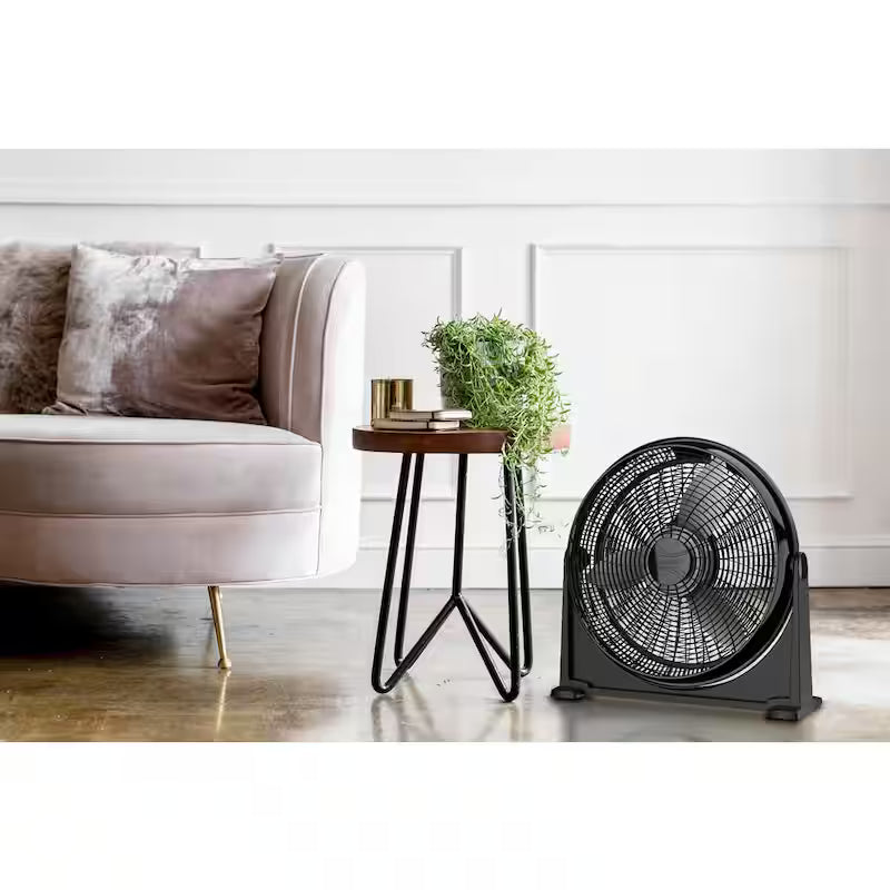 20 in. 3 Speeds Black Floor Fan S76504