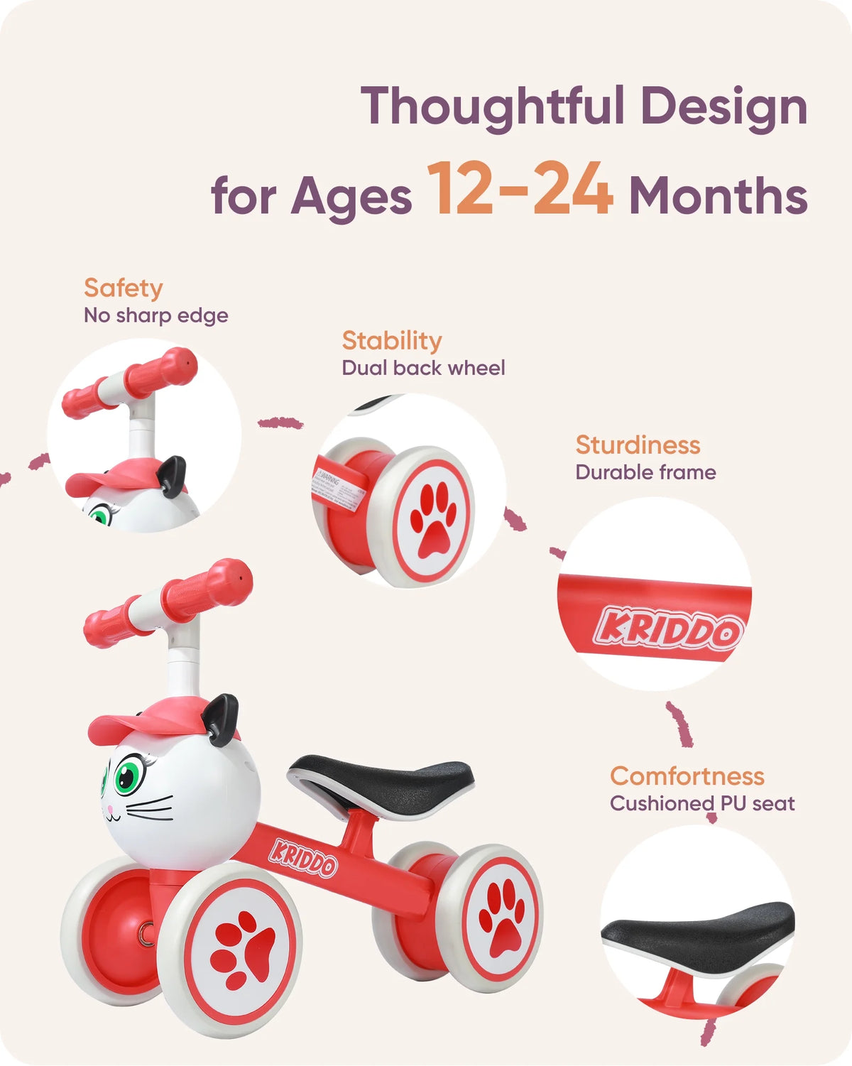 Baby Balance Bike for 1-2 Year Old S2654