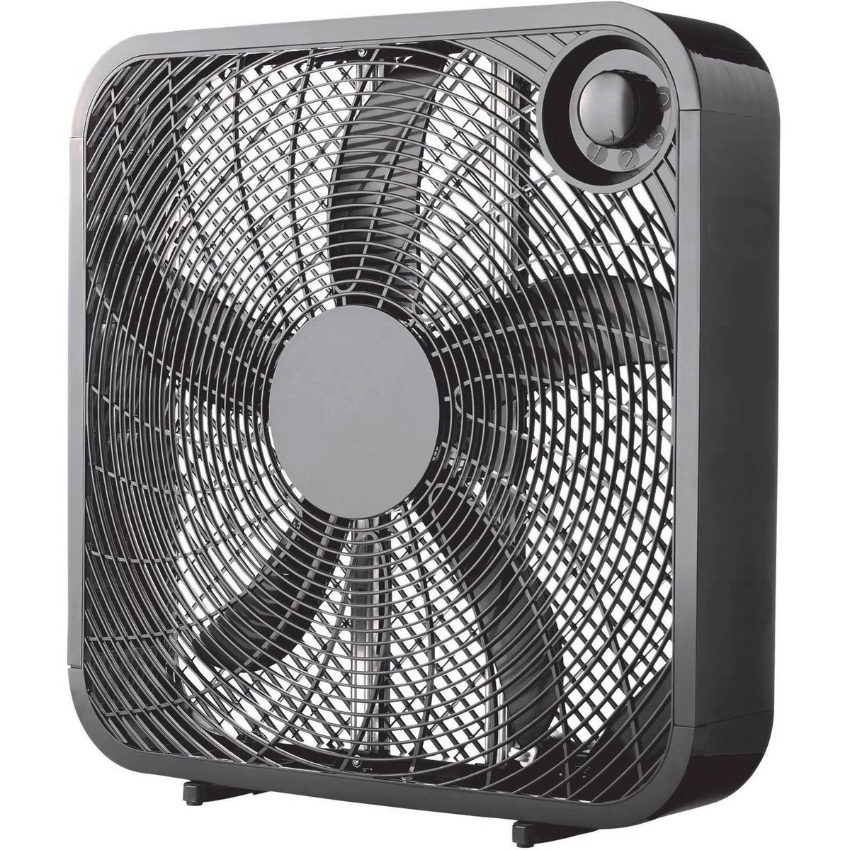 Black 3-Speed Portable Box Fan K3172