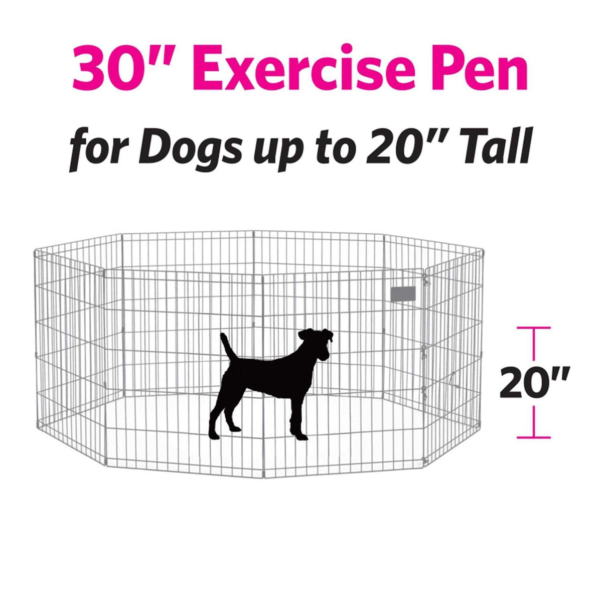 Black Exercise Pen with Door E6499