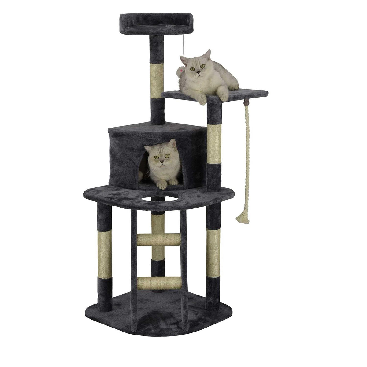 49 in. Cat Tree Condo with Sisal Covered Posts P2060