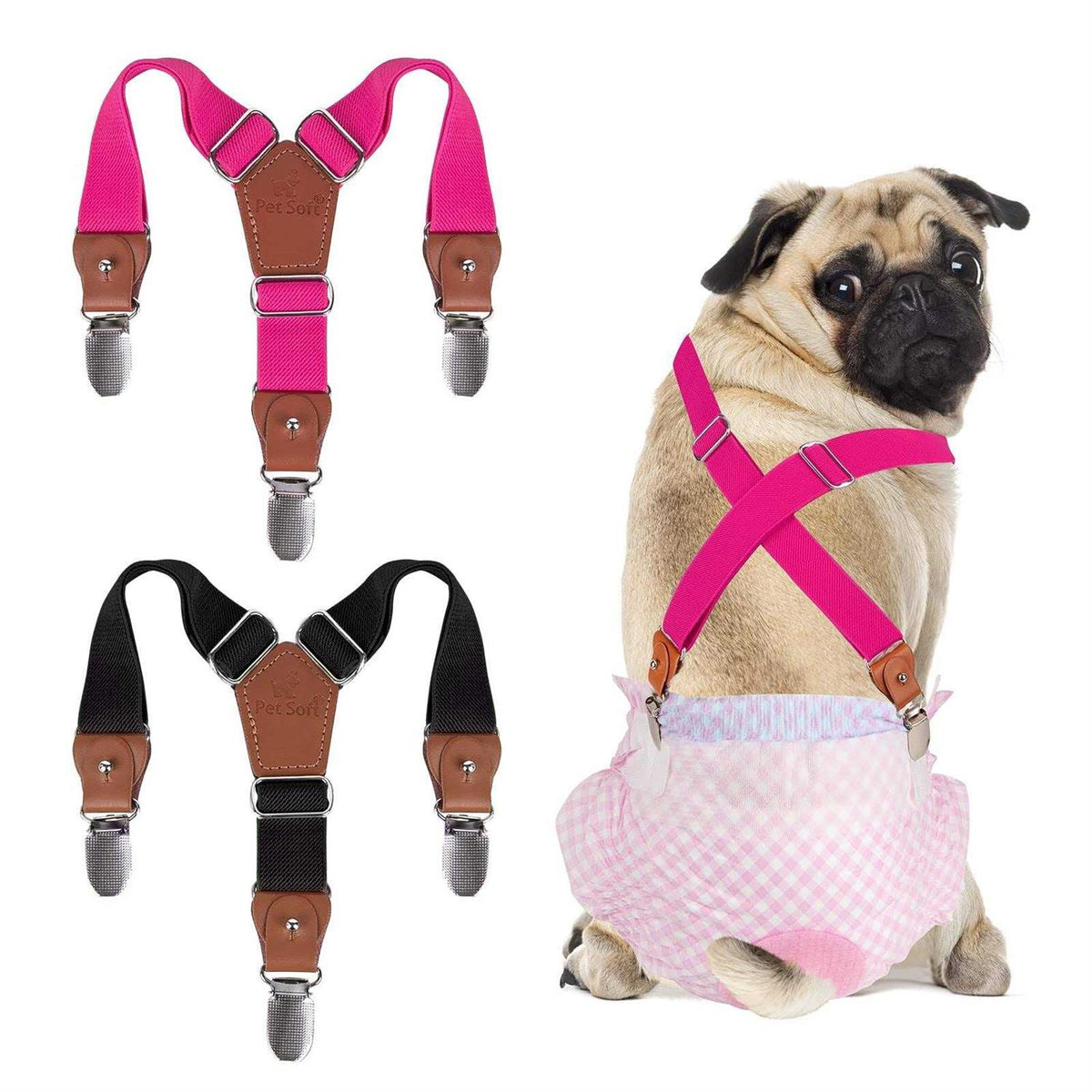 2 Pieces Dog Diaper Suspenders M478