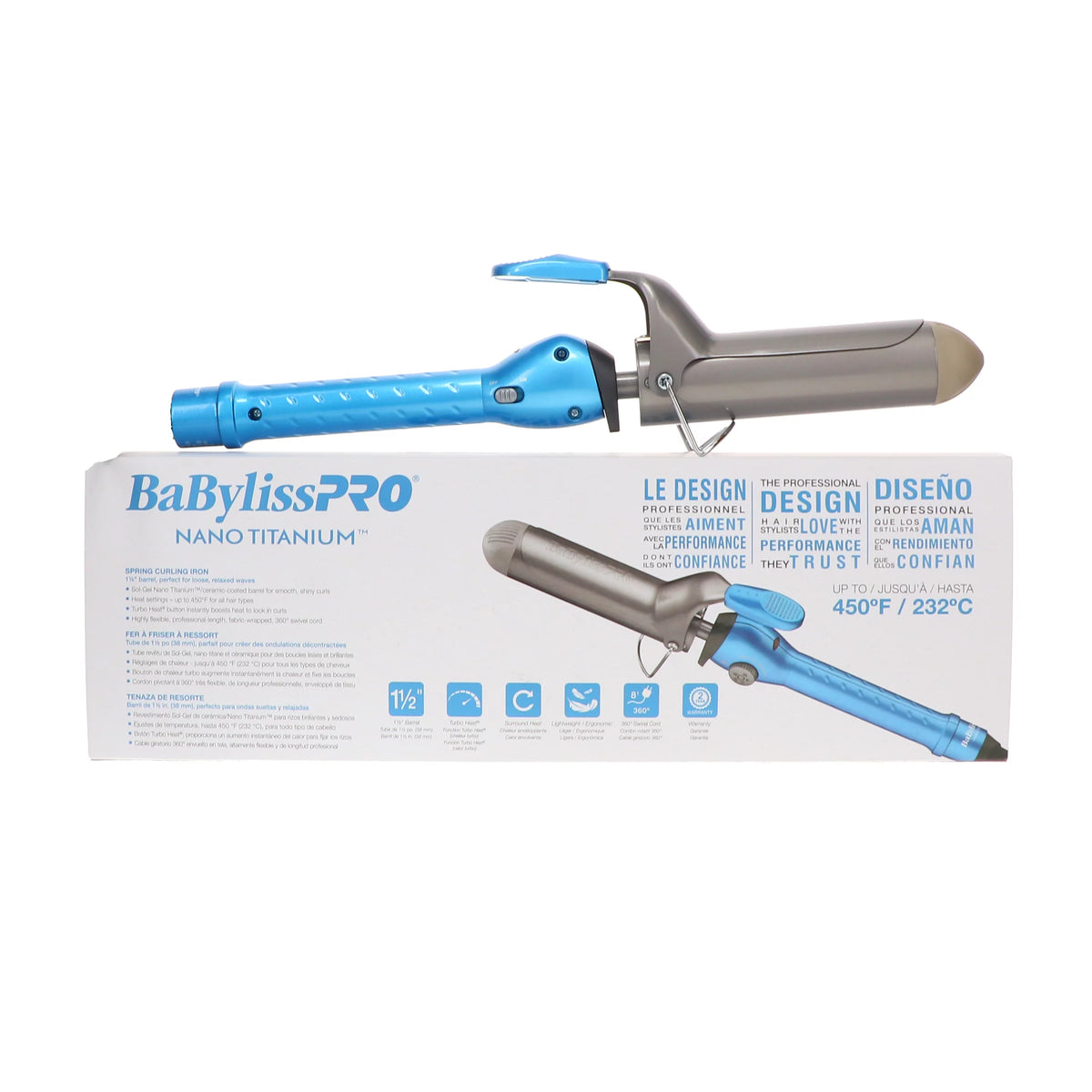 Nano Titanium Spring Curling Iron 1 1/2 Inch N924618
