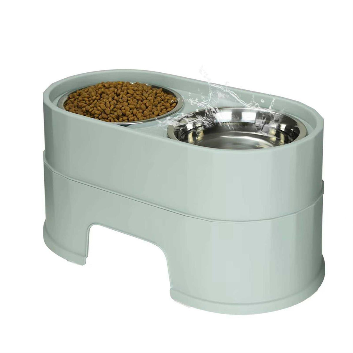 Raised Stainless Steel Dog Bowls Y6400