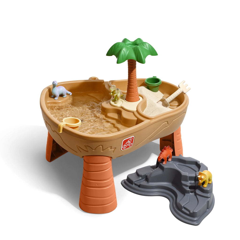 Plastic Sandbox and Water Table with 7-piece Dinosaur Playset K209023
