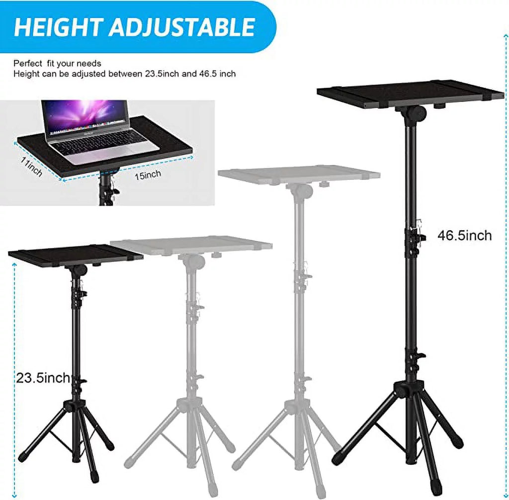 Adjustable Projector Stand Tripod with Gooseneck Phone Holder P9068