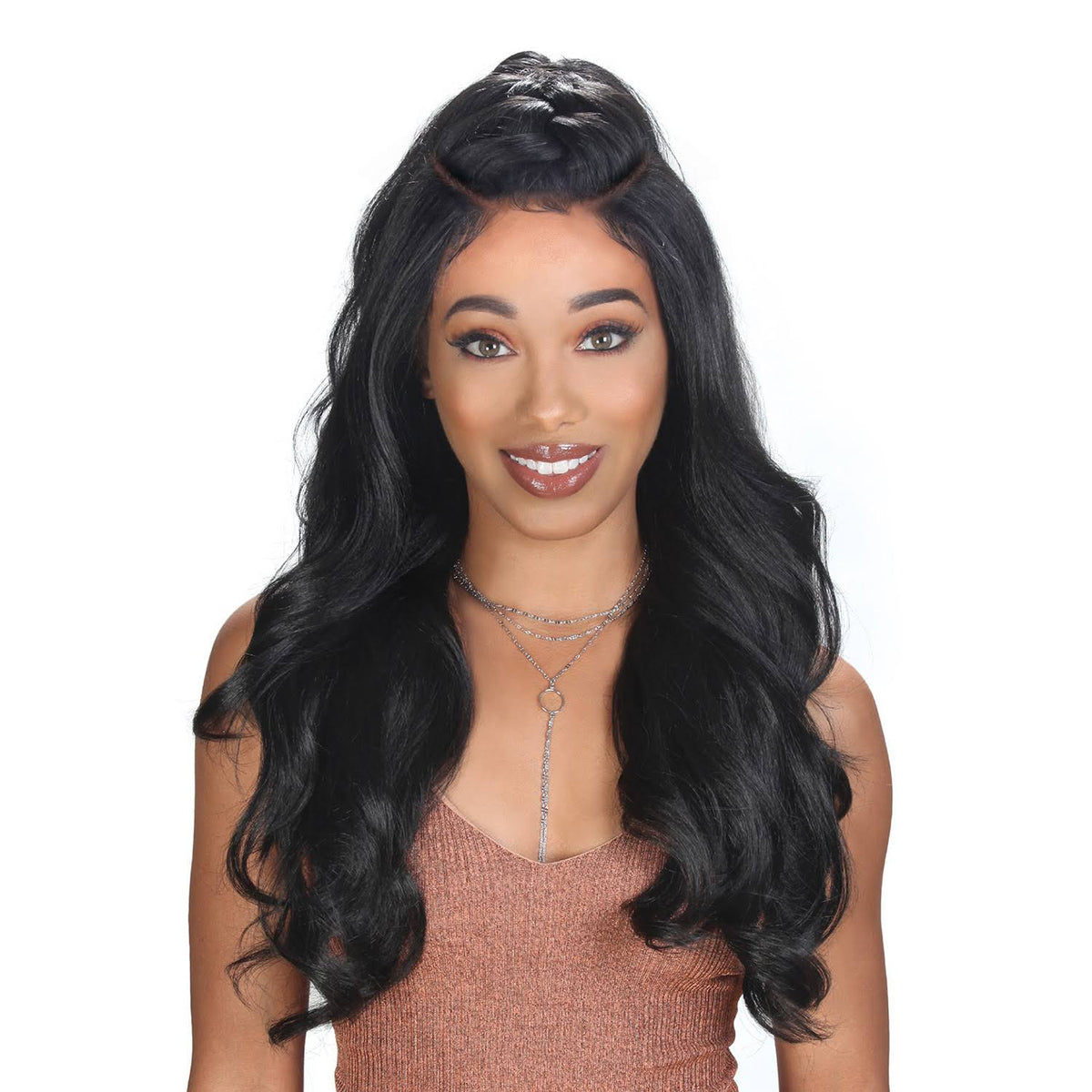 Synthetic Moon Part Lace Wig V7731