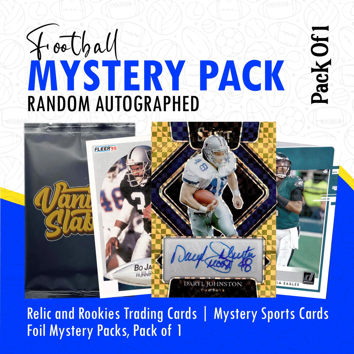 Football Mystery Pack Random Autographed Relic Rookie Trading Cards S760