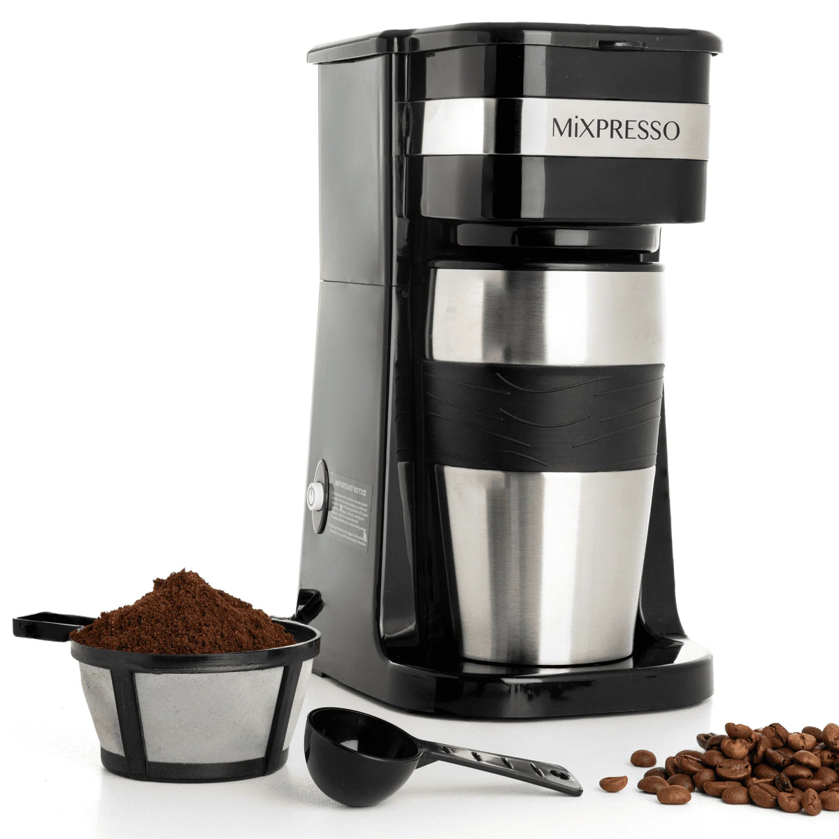 Single Serve Coffee Maker & 14oz Travel Mug Y33358