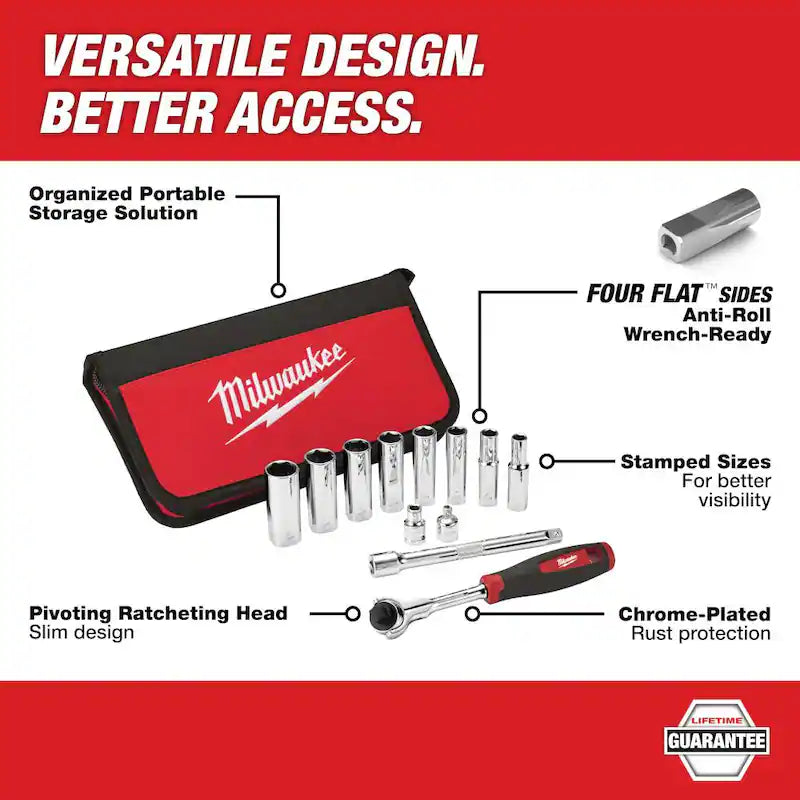 SAE Ratchet & Socket Set 12-Piece D5892