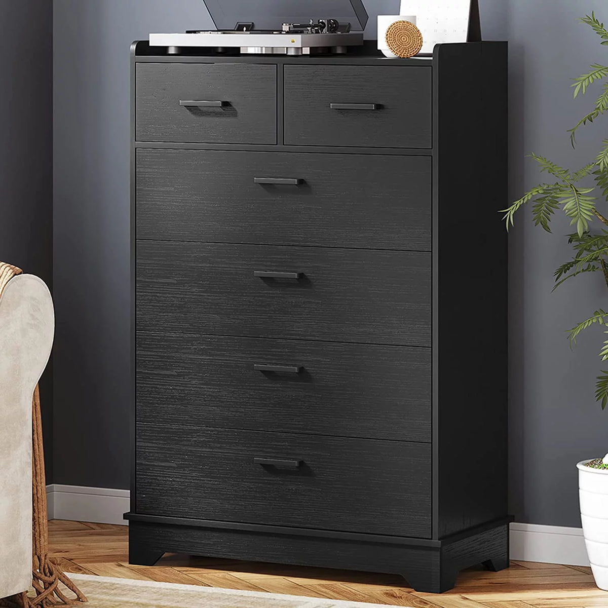 Mid-Century Modern 6 Drawer Wood Dresser O9739