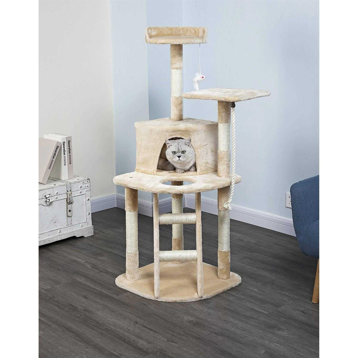 49 in. Cat Tree Condo with Sisal Covered Posts P2060