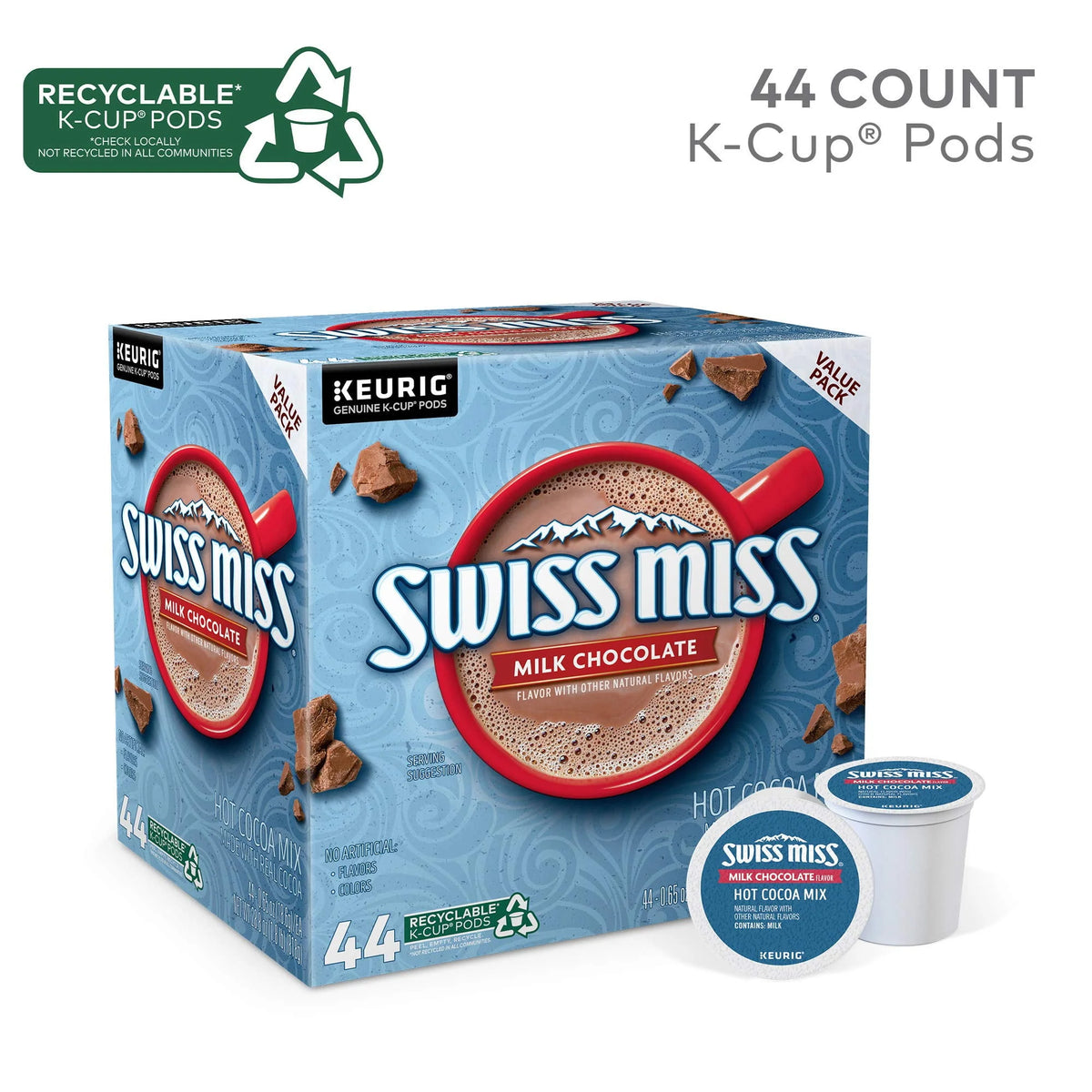 Milk Chocolate Hot Cocoa K-Cup Pods 44 Count J995327